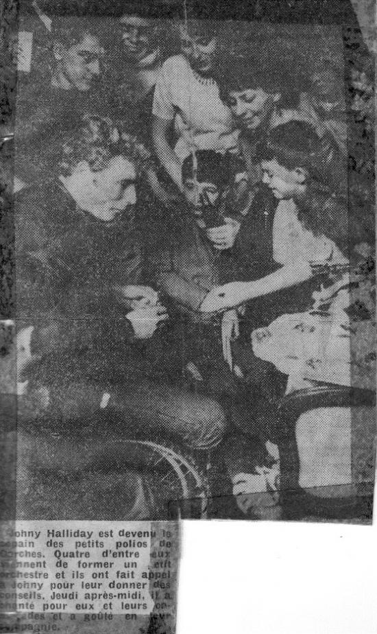  1964 avec Johnny Halliday (Article de presse)